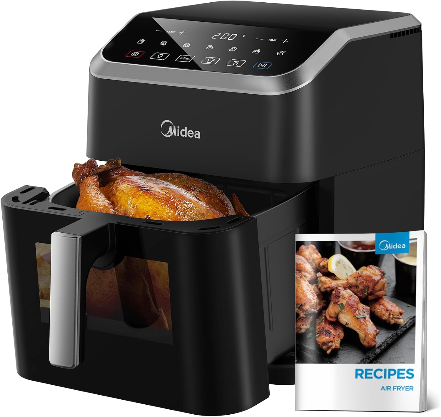 MIDEA Frytkownica Beztłuszczowa 7L HeatXpress 90% Mniej Oleju — miniatura 10