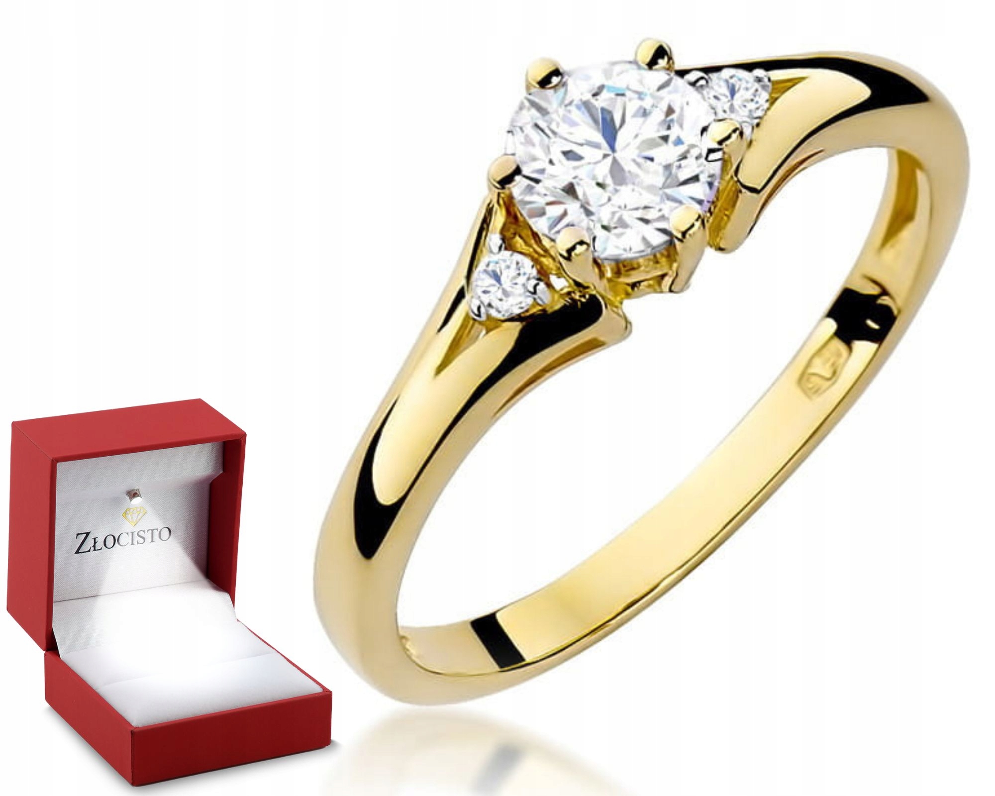 Zlatý Prstýnek Přírodní Kámen Bílý Safír Žluté Zlato 585 Gravírování