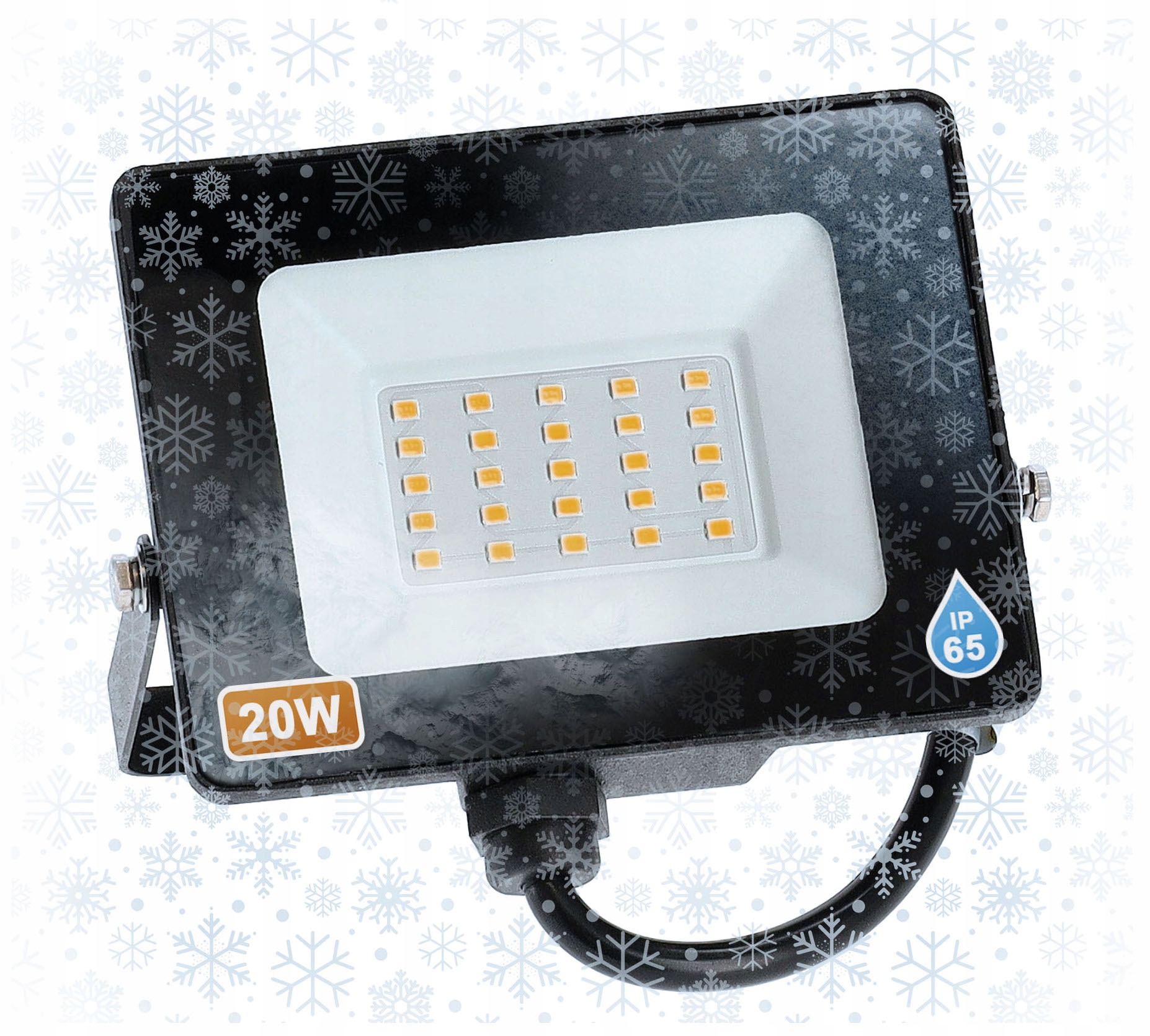 Halogen Naświetlacz LED 20W 1700lm Na Zimę IP65 Stan opakowania oryginalne