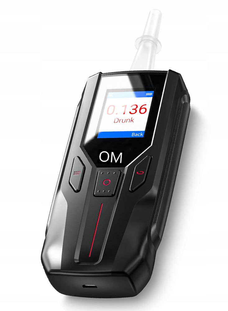 Alkohol Tester Elektrochemický Na Usb Nabíjačka 5 Náustkov Profesionál