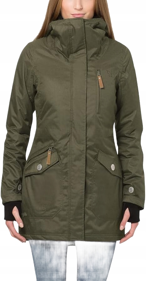 Berydale Parka Bunda S Odstřihnutou Kapucí Zelená M 6BB