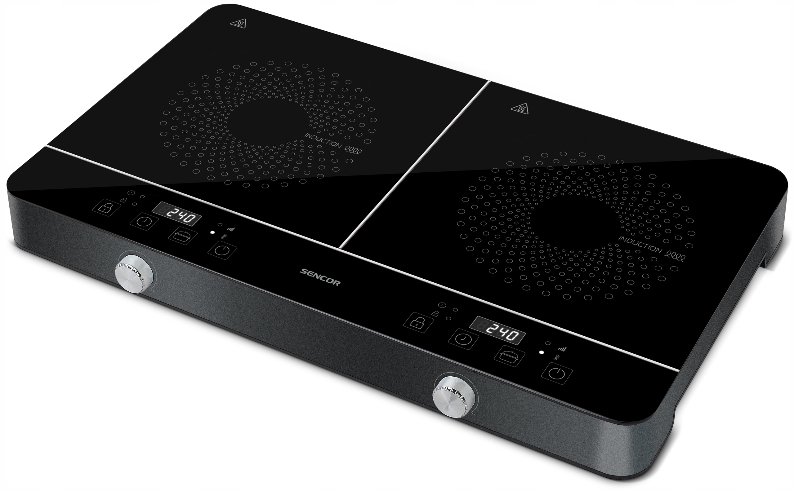 Kuchenka przenośna indukcyjna dwupalnikowa Sencor SCP4201GY 3500W timer