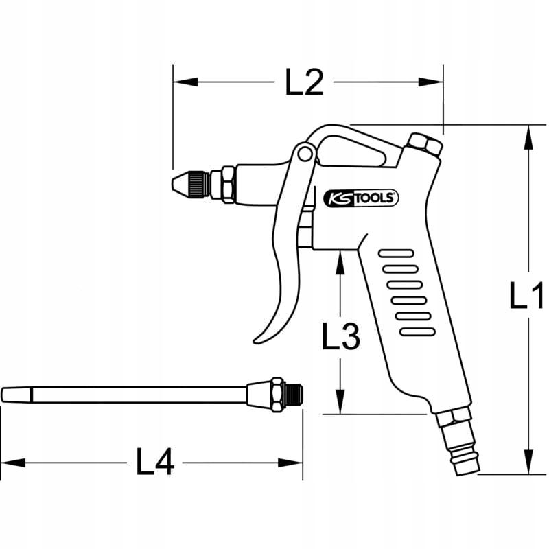 Pistolet do przedmuchiwania KS Tools, 15 bar Marka KS Tools