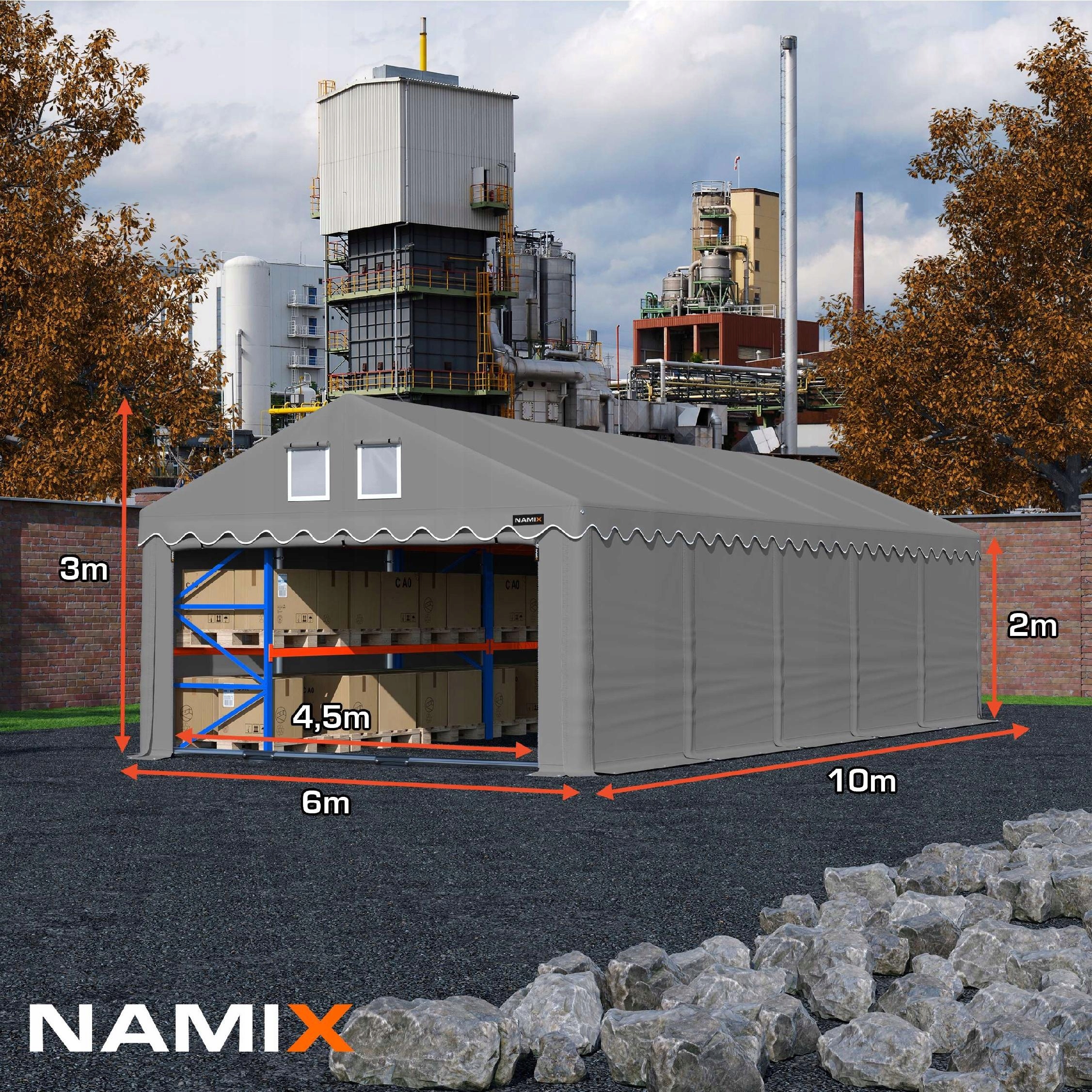 ROYAL 6x10 складская коммерческая палатка РАЗЛИЧНЫЕ ЦВЕТА Производитель NAMIX