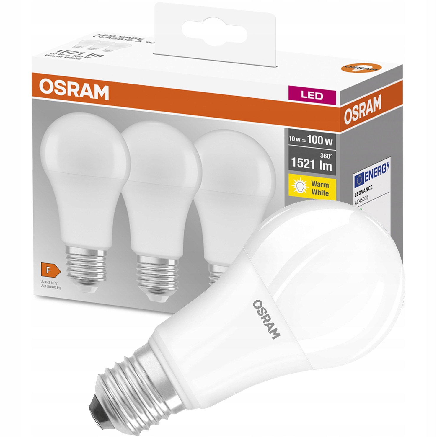 

3x Żarówka Led E27 14W 100W 1521lm Osram 2700K