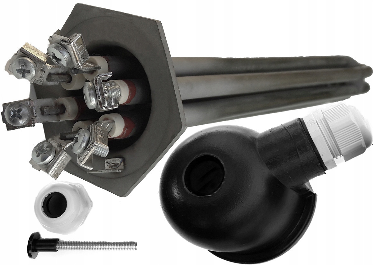 GRZAŁKA POTRÓJNA 2000/2000/2000W 5/4 DO DESTYLATORA NIERDZEWNA Z OSŁONĄ