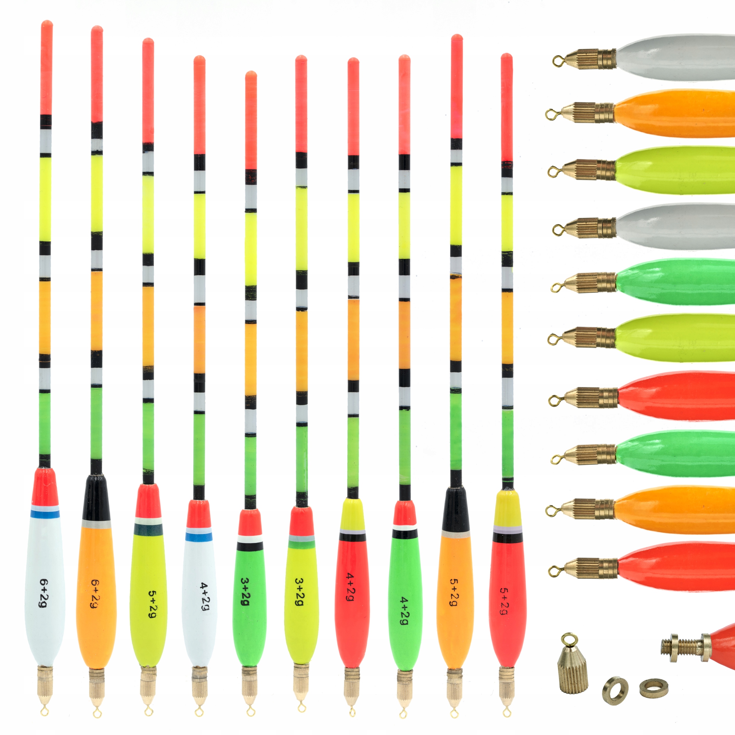 

Zestaw 10 Spławików Przelotowych Balsa 3/4/5/6+2G;
