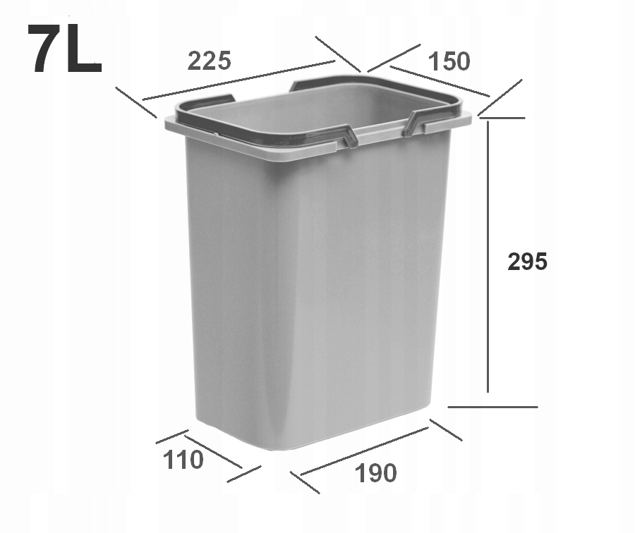 Kosz sortownik segregator pojemnik na śmieci 7L Rodzaj segregacji papier