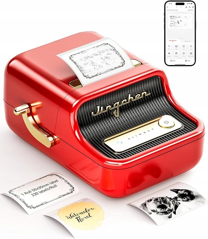 Bluetooth Bezinkoustová Tiskárna Štítků Niimbot B21S, Přenosná, Termální