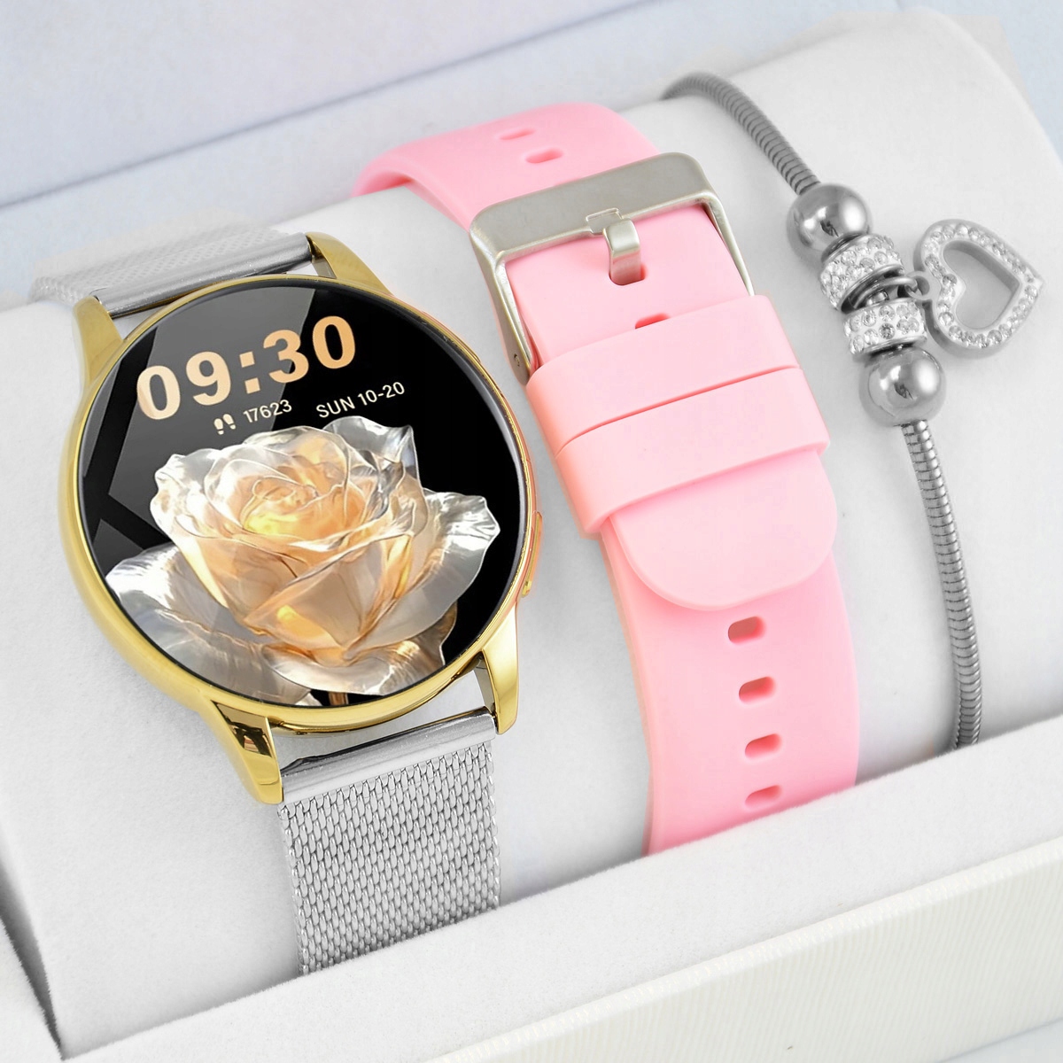 Dámský set Chytré Hodinky Rubicon Asturias Náramek Rozhovoru Sport Sen