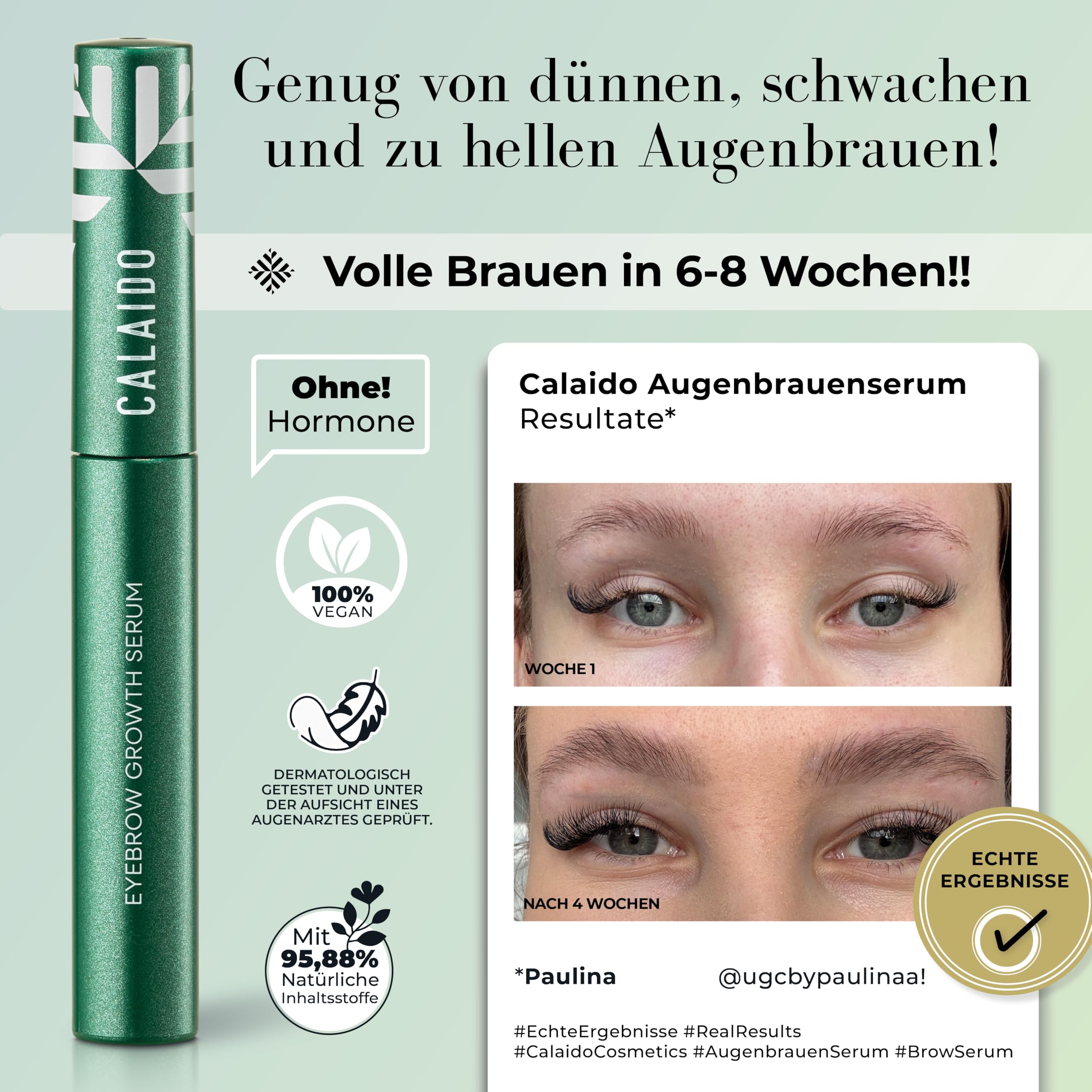 CALAIDO Serum Do Brwi Wzrost Naturalnie Pełne Gęste Brwi — miniatura 2