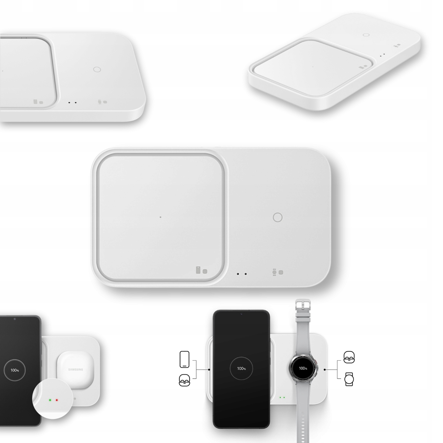 Ładowarka Indukcyjna Samsung 2W1 Oryginalna 15W Bezprzewodowa Slim