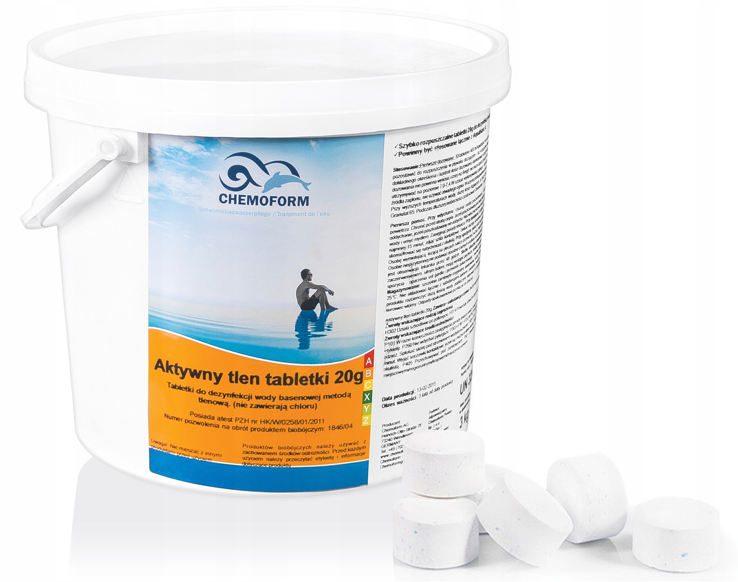 Aktywny Tlen Tabletki bez Chloru 20g Chemoform 5kg