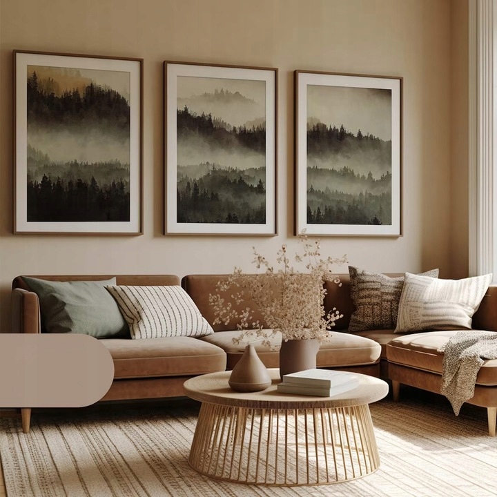 3 ks Sada plakátů Lesní východ Slůně 50x70 cm Fine Art Print