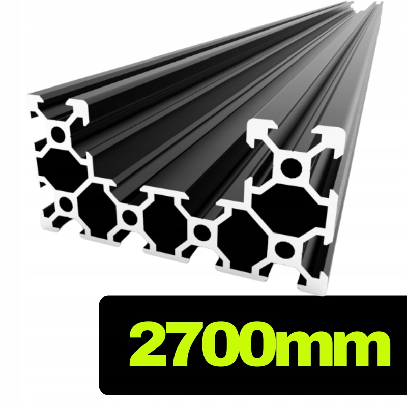 Hliníkový profil C-beam V-slot černý, délka 270 cm Profil 40x80