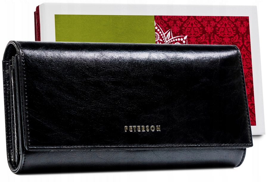 Dámská kožená peněženka Peterson na karty, vyrobená z přírodní kůže Rfid