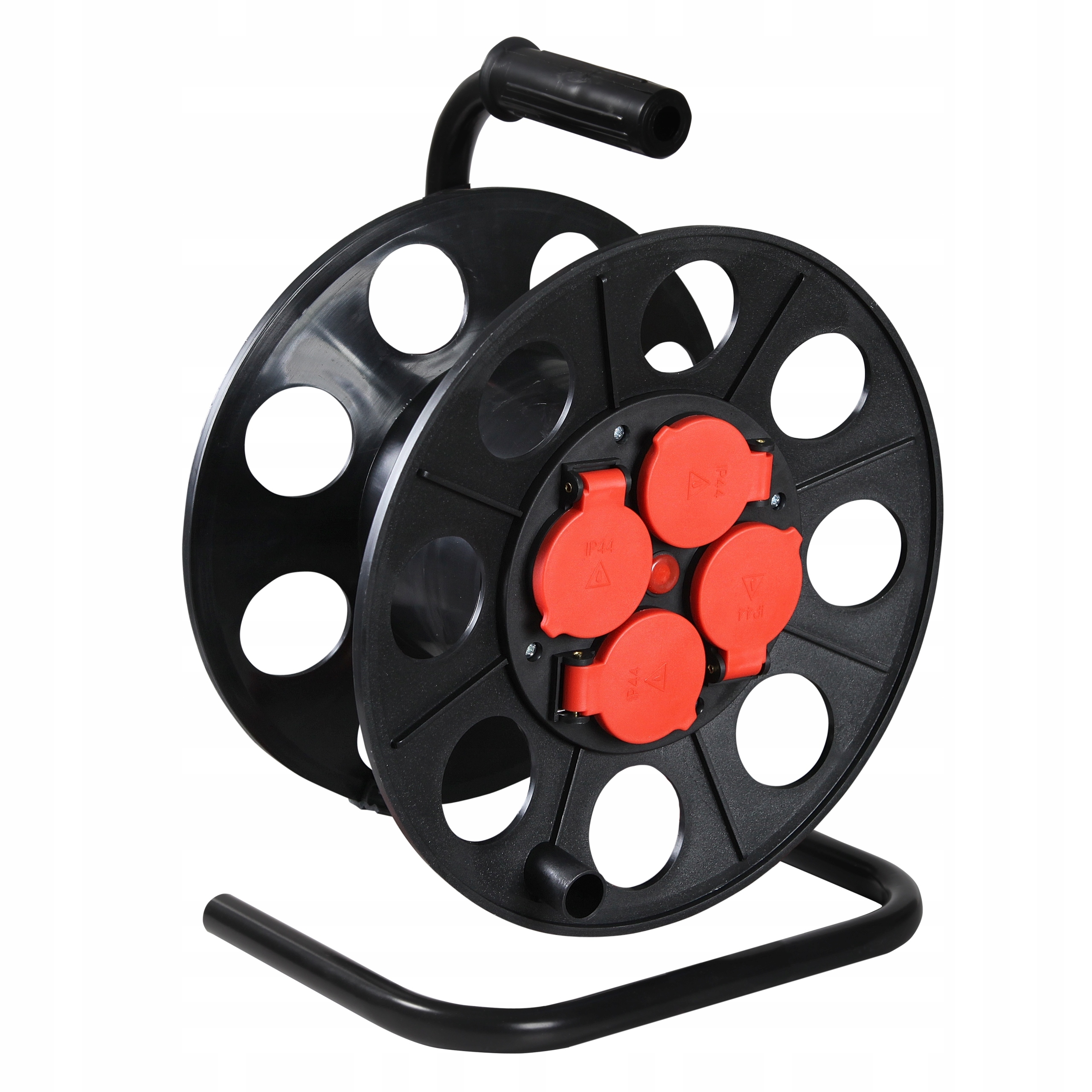 Bęben przedłużacza budowlanego Nawijak przewodu kabla 4 gniazda IP44