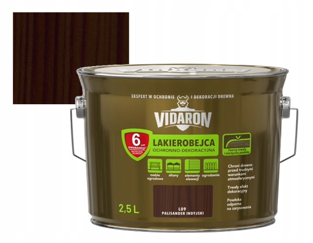 Ochranná dekoratívna lakovňa indický palisander 2,5 l