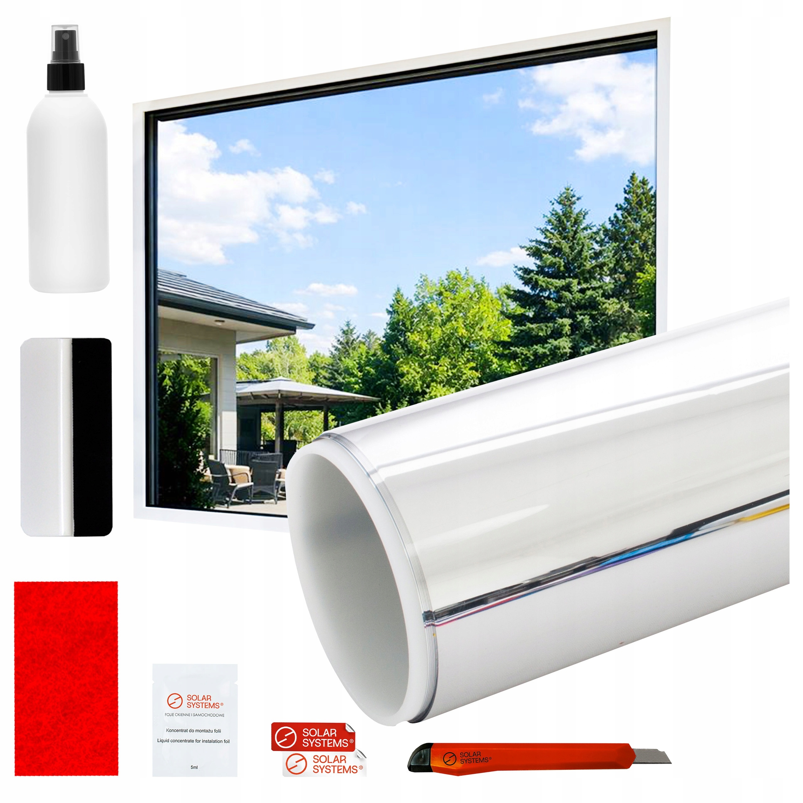 Fólie Zrcadlo Benátská Sluneční 75x200 cm Venkovní Okenní