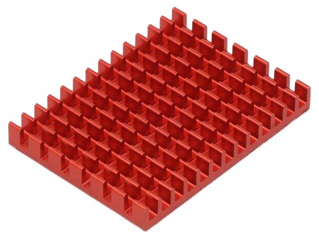 Radiator wytłaczany żeberkowy Raspberry Pi czerwony L 40mm T-25B071248