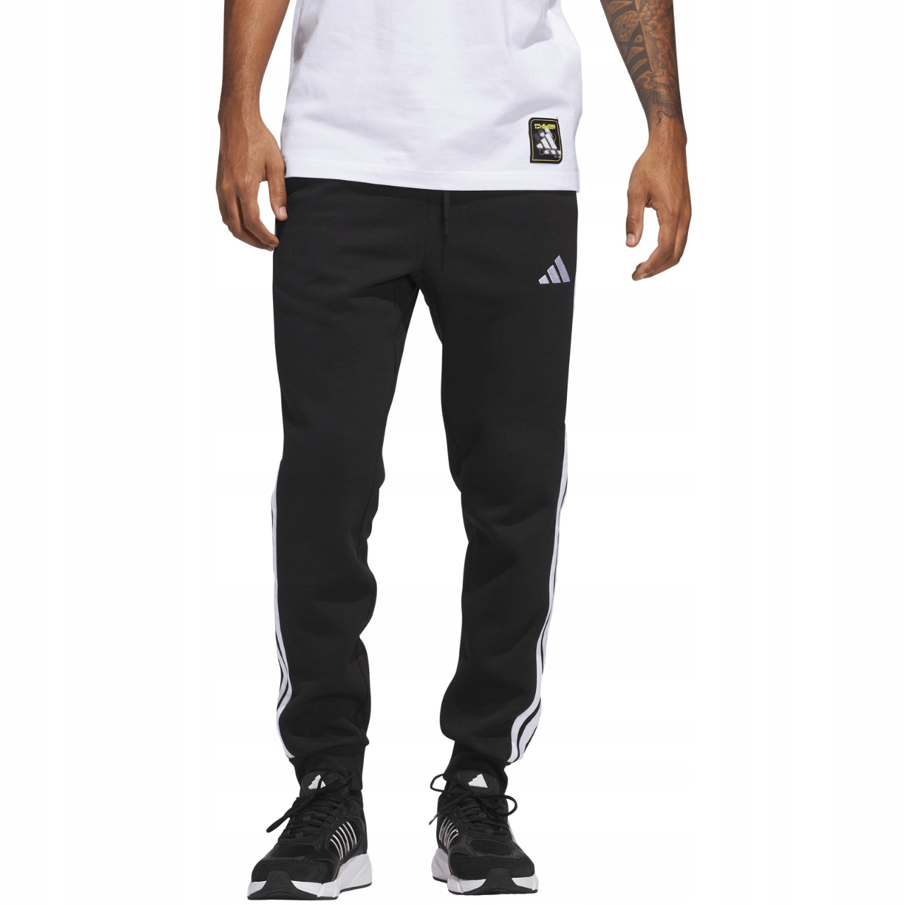 Pánské kalhoty adidas Essentials 3-Stripes Fleece černé JD1861 XL