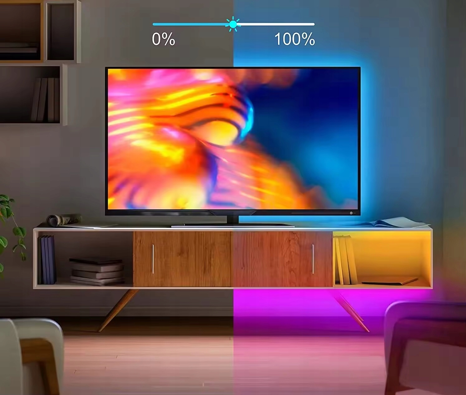 Paski LED USB OŚWIETLENIE LEDOWE podszafkowe meblowe LEDy do telewizora TV Napięcie (V) 5V