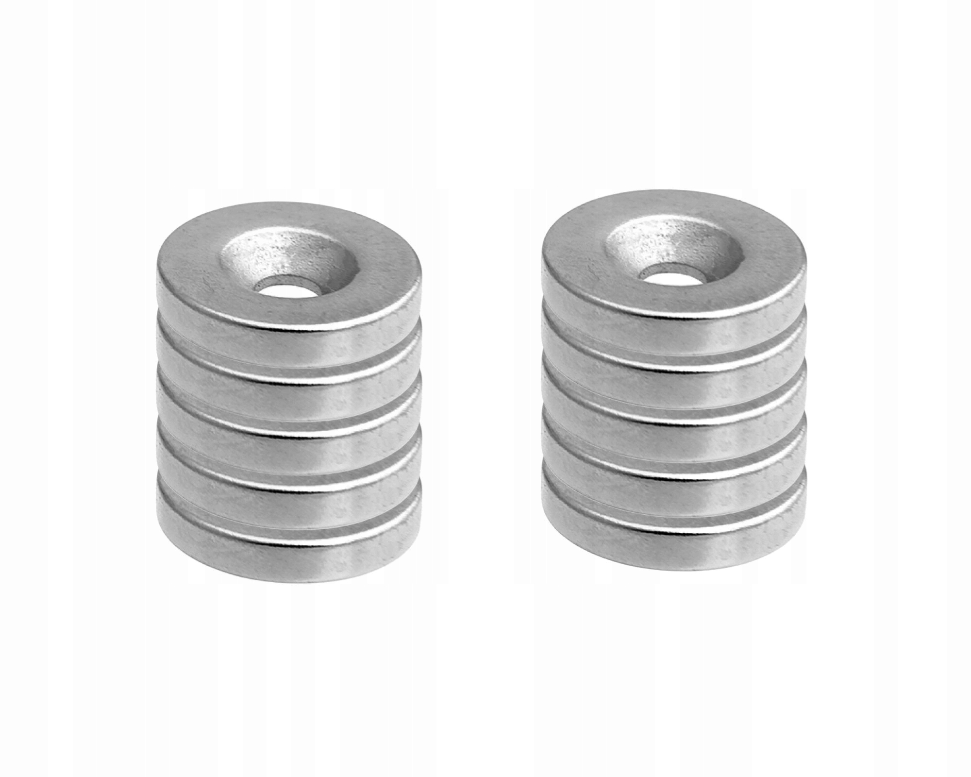 

Magnes Neodymowy 14x3 mm otw.8/4 Pod Wkręt 10szt