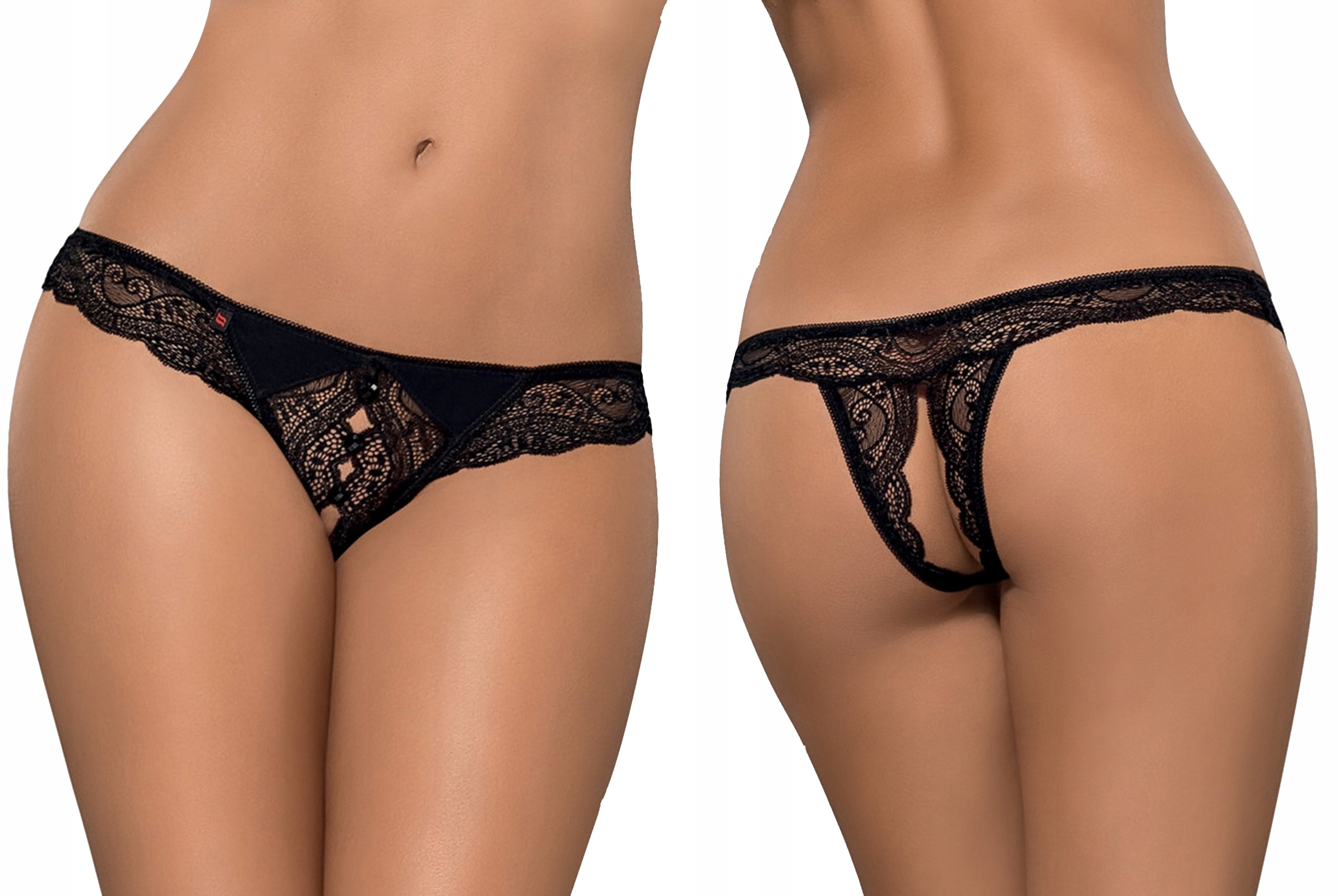 

Sexy bielizna XXL Otwarte Stringi Majtki z dziurką