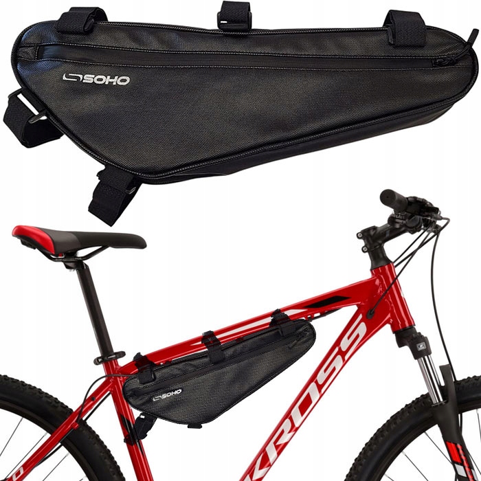 Sakwa torba rowerowa na ramę Soho Regent Długa 42,5cm czarna