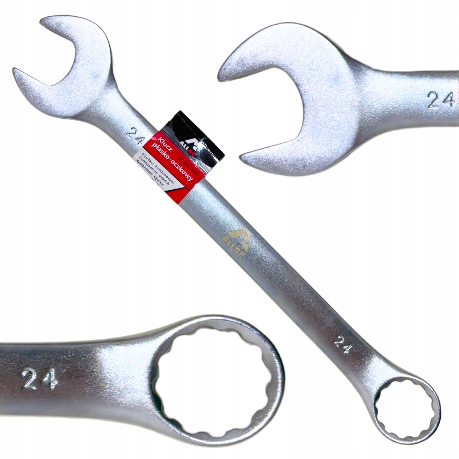 Klucz Płasko Oczkowy 24mm Stal Crv Klucz Płasko-oczkowy Cr-V Mocny Solidny