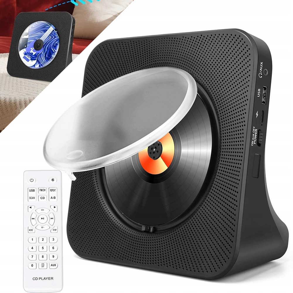 CD Přehrávač, Bluetooth 5.0 Hifi Reproduktor S Dálkovým Ovládáním