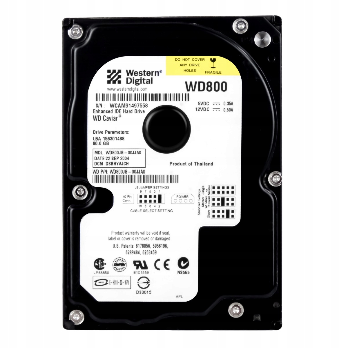 WD CAVIAR SE 80GB 7200RPM 8MB ATA 3.5'' WD800JB