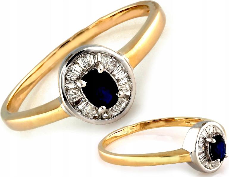 Prstýnek zlatý 585 s briliantovou vazbou r15, diamanty, dárek 14k