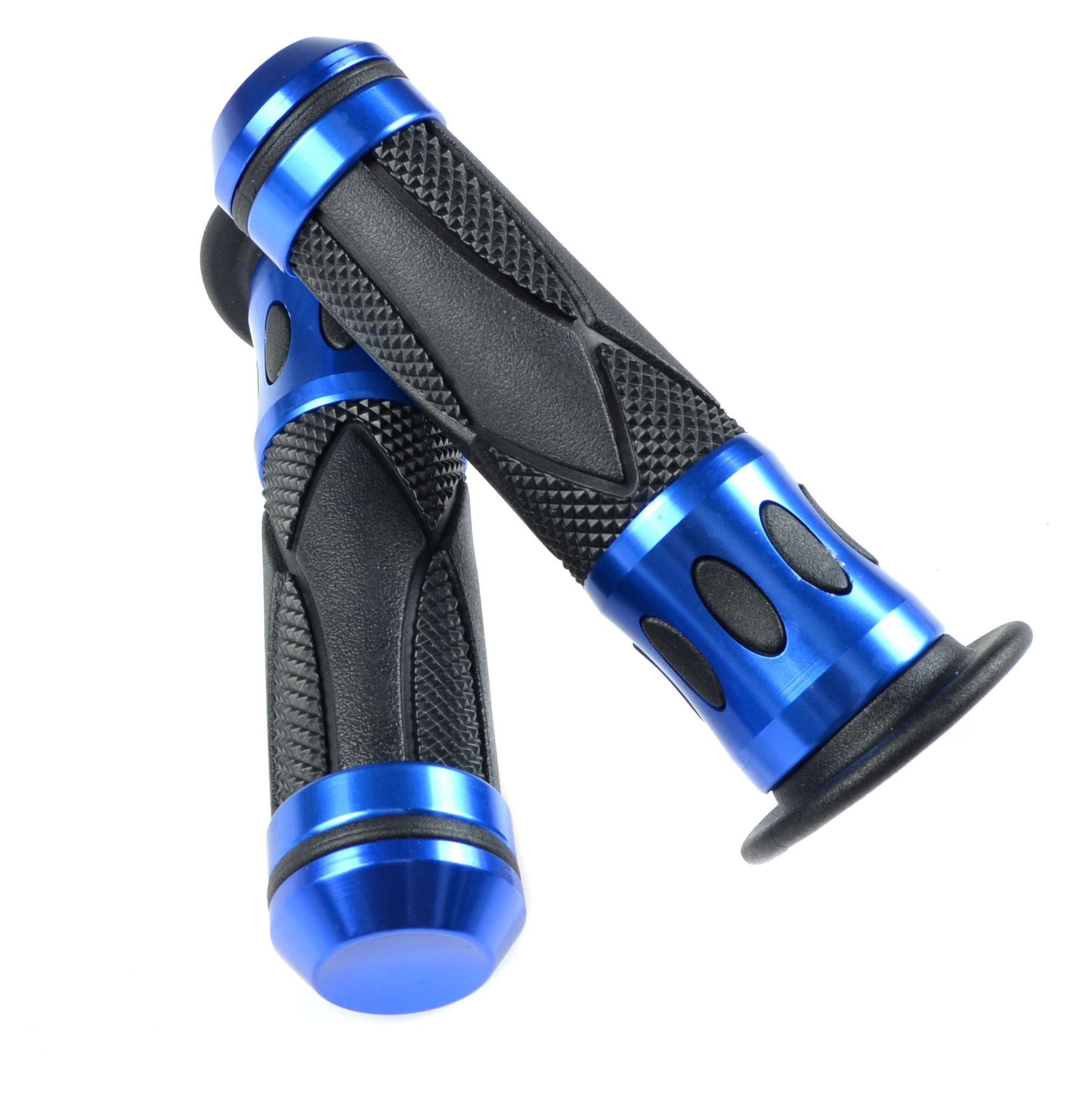 Uniwersalne niebieskie manetki motocyklowe 22mm końcówka