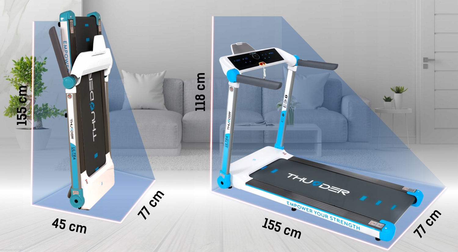 BIEŻNIA ELEKTRYCZNA 160KG DOMOWA SKŁADANA ULTRA Marka Thunder