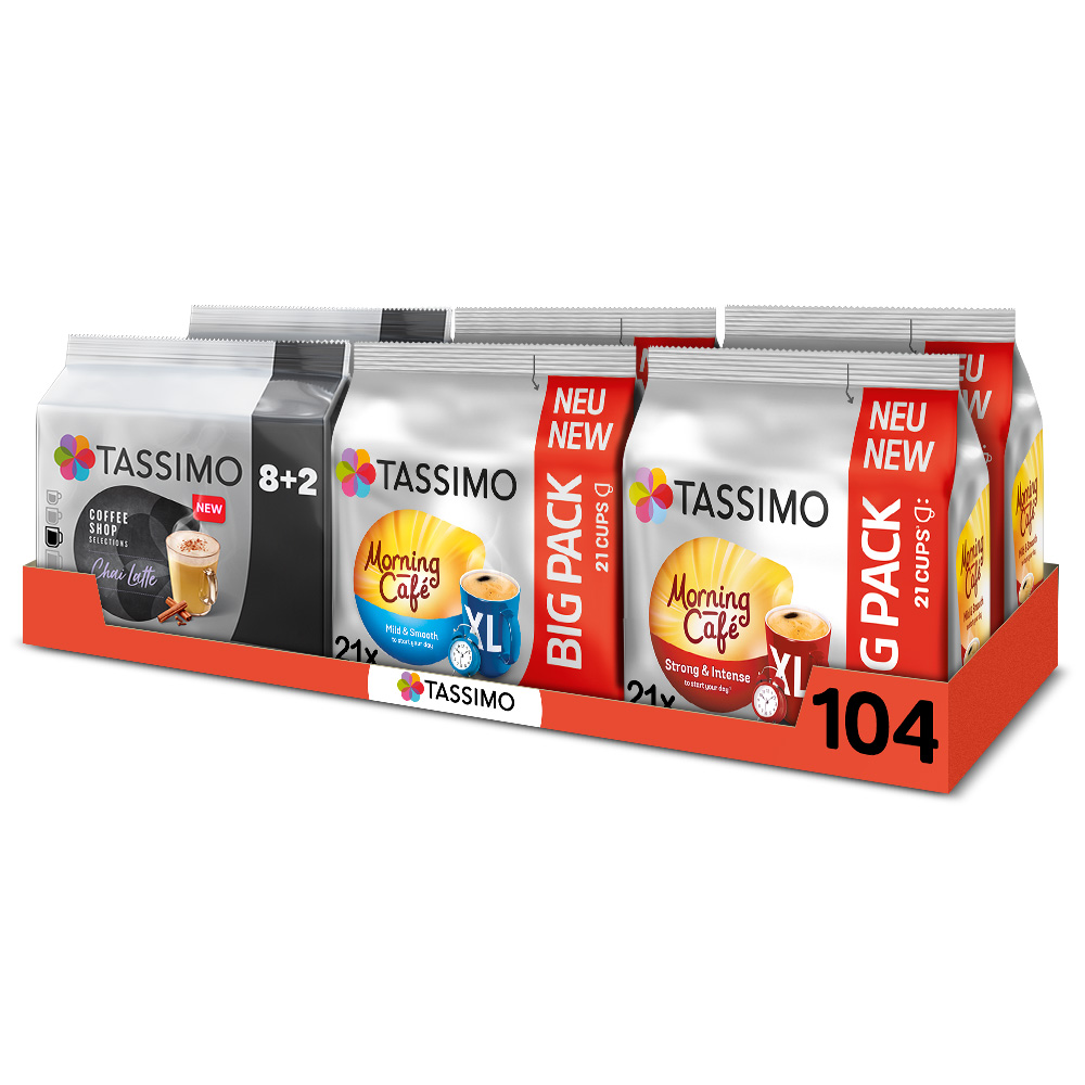 Kapsułki do Tassimo Morning Cafe Mild, Strong, Chai Latte 5+1 Gratis!