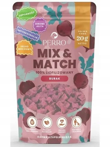 5 x Perro MIX & Match lyofilizované pochoutky Červená Řepa 20 g