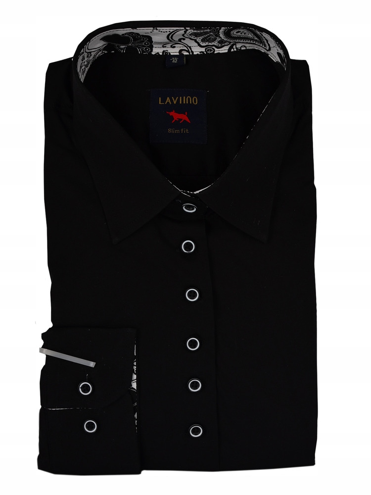 

Bluzka Koszula Damska Czarna Długi Rękaw 44