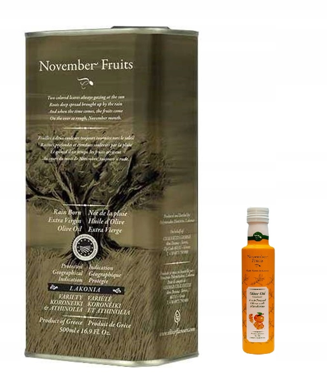 Řecký extra panenský olej Lakonia 1000 ml Mandarinkový olej
