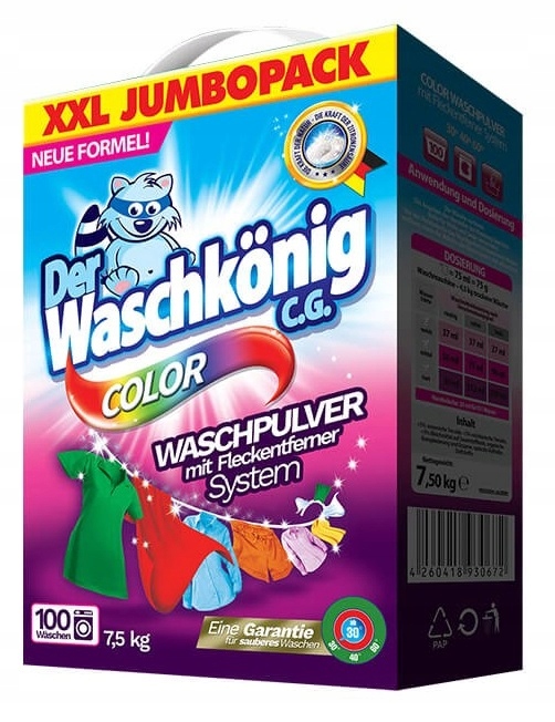 

Waschkonig Proszek Do Prania Kolor 7.5 Kg 100 Prań