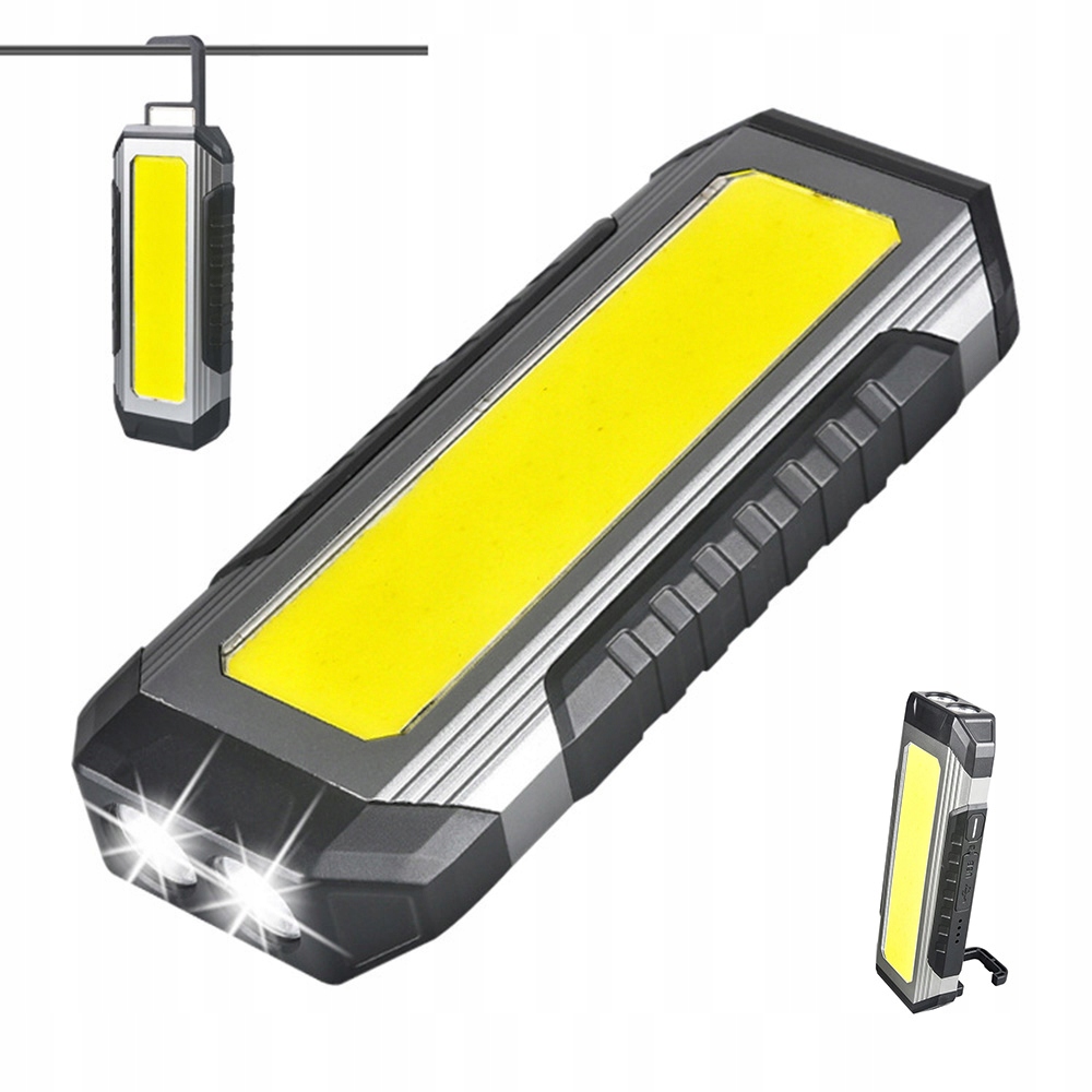 Latarka Led Cob Warsztatowa Robocza Wielofunkcyjna Z Magnesem Lampa