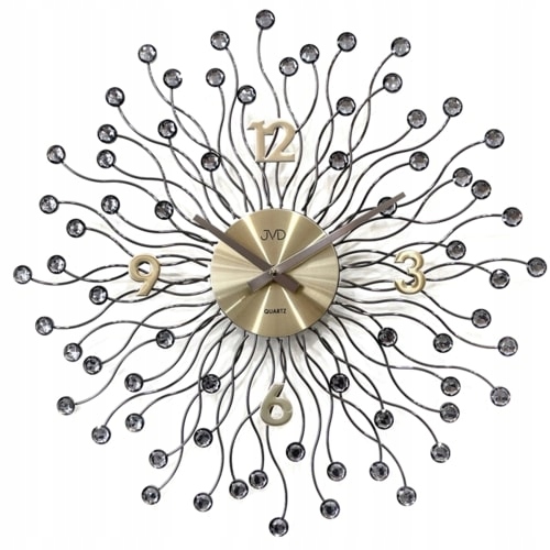 Nástenné dekoračné hodiny Jvd HT116.3, 49cm zlatá