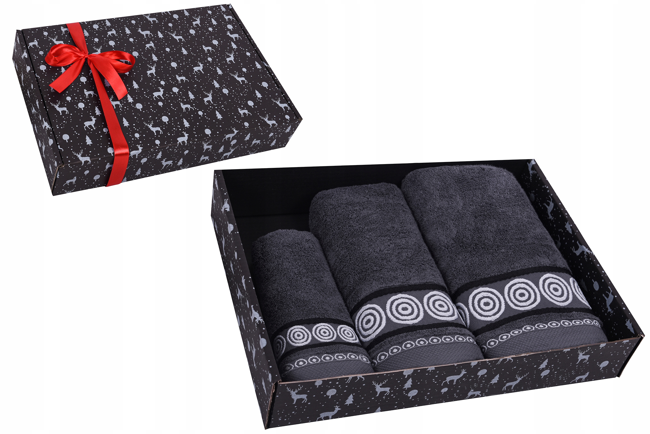 Ręcznik komplet-3szt RONDO_2 PREZENT ŚWIĘTA Zwoltex Bawełna Egipska