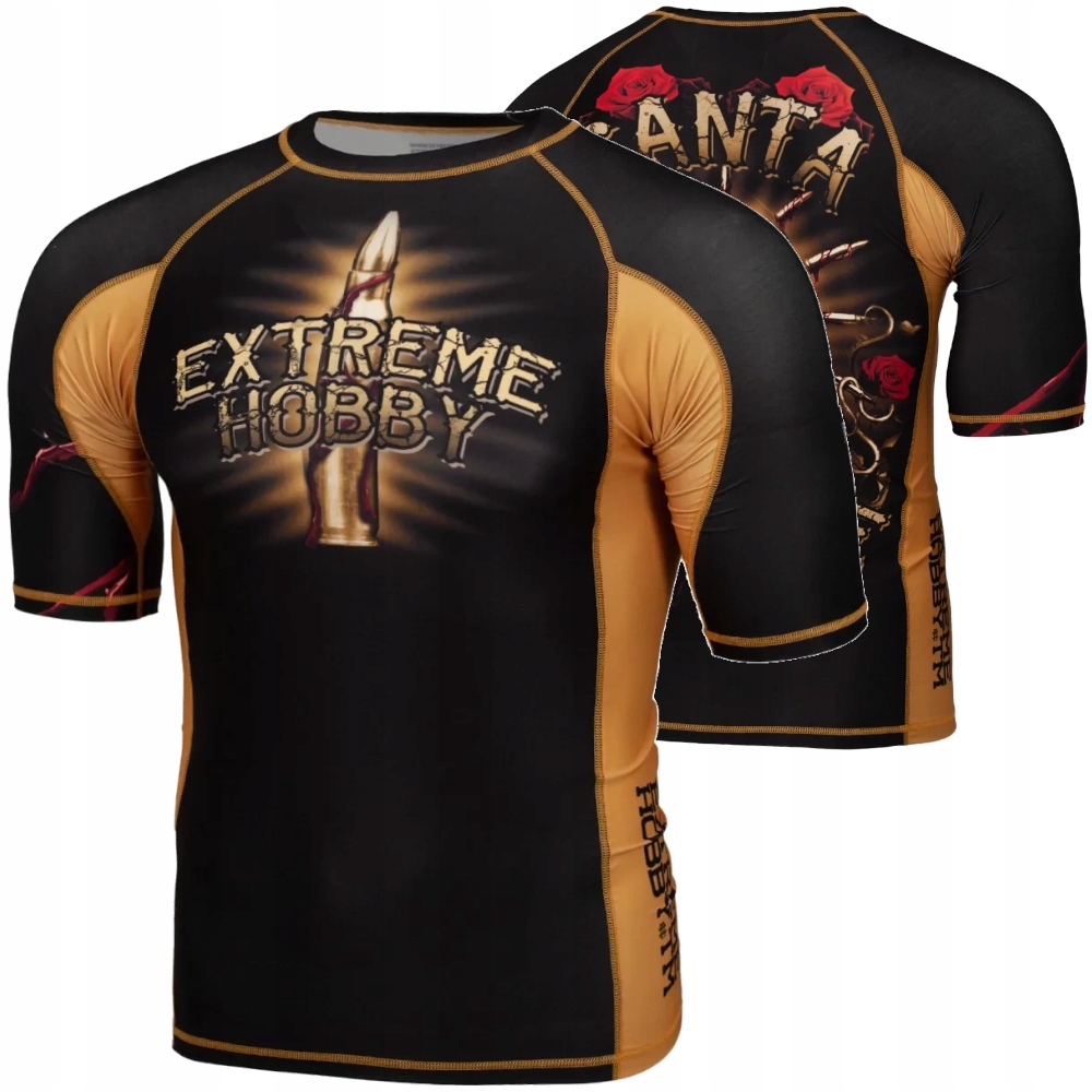 Short sleeve rashguard termoaktywna koszulka Extreme Hobby Santa Muerte_l