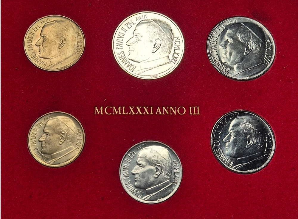 1981 Watykan Jan Paweł II zestaw monet