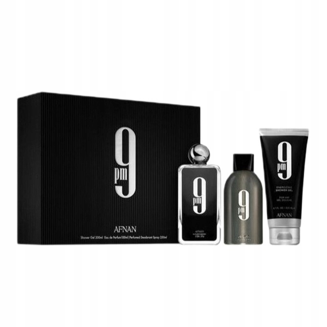 Afnan 9pm zestaw woda perfumowana spray żel pod prysznic dezodorant