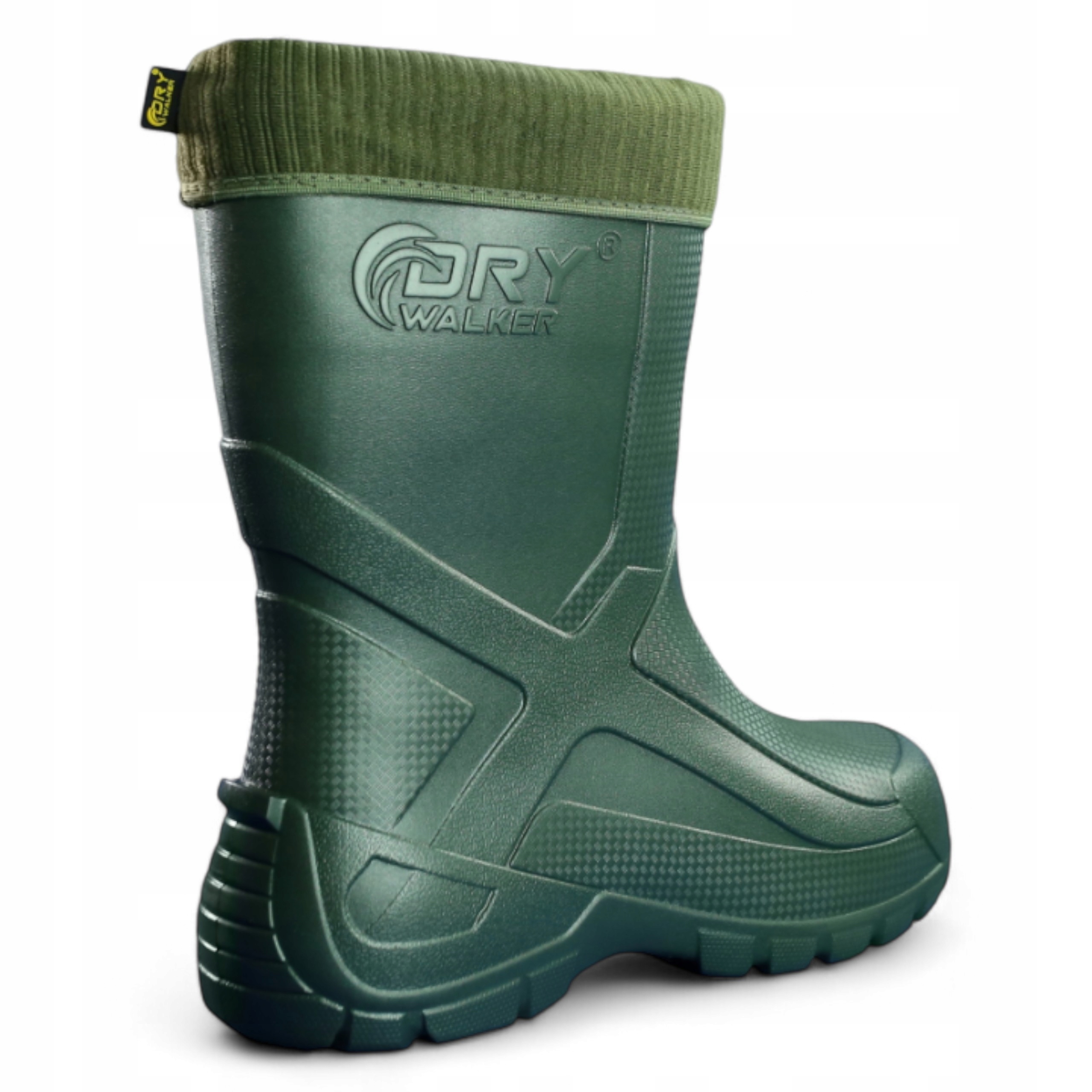 KALOSZE MĘSKIE GUMOWCE lekkie OCIEPLANE piankowe POLSKIE Dry Walker r45 Długość wkładki 29.5 cm