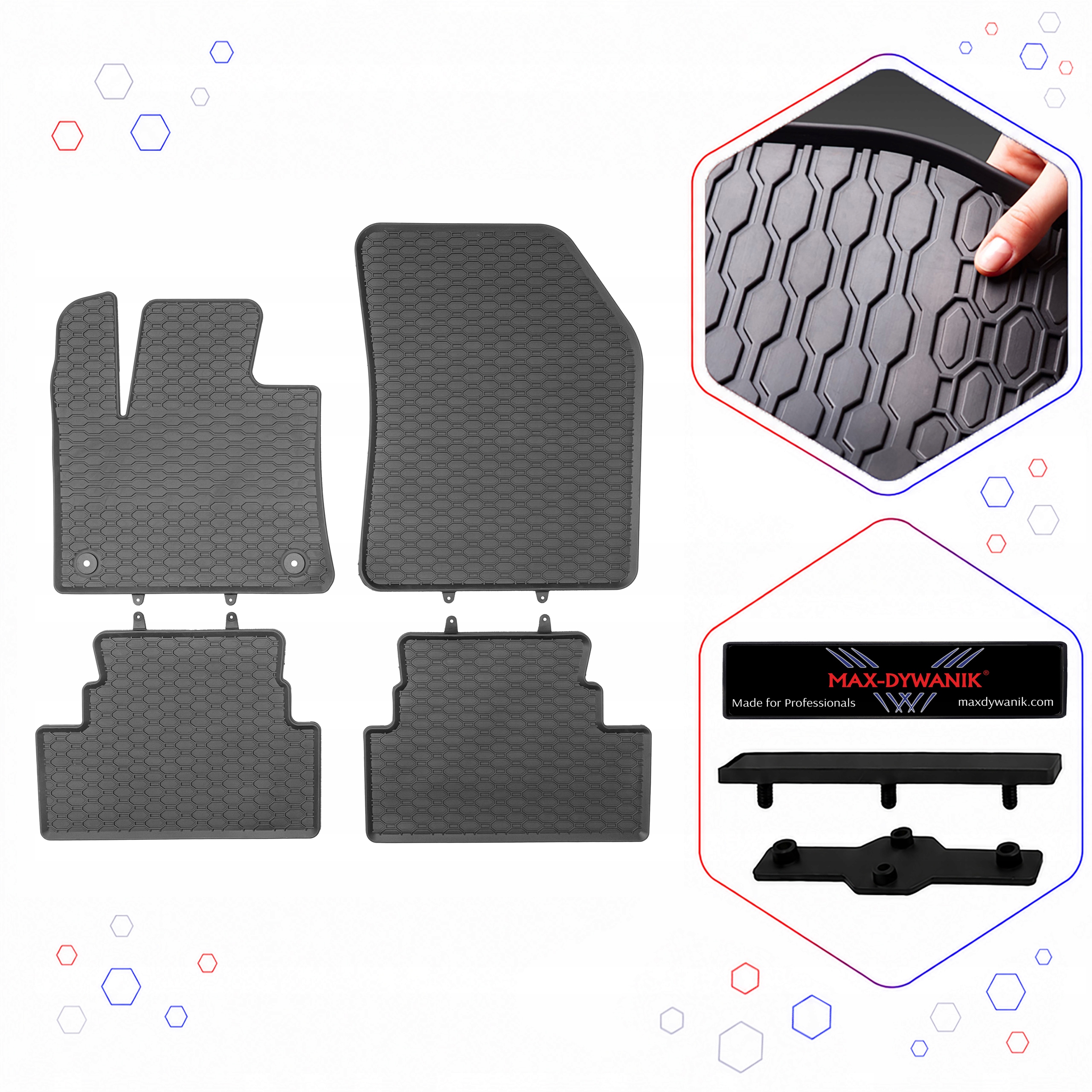 Citroen C5 Aircross 17- samochodowe czarne wycieraczki gumowe do samochodu