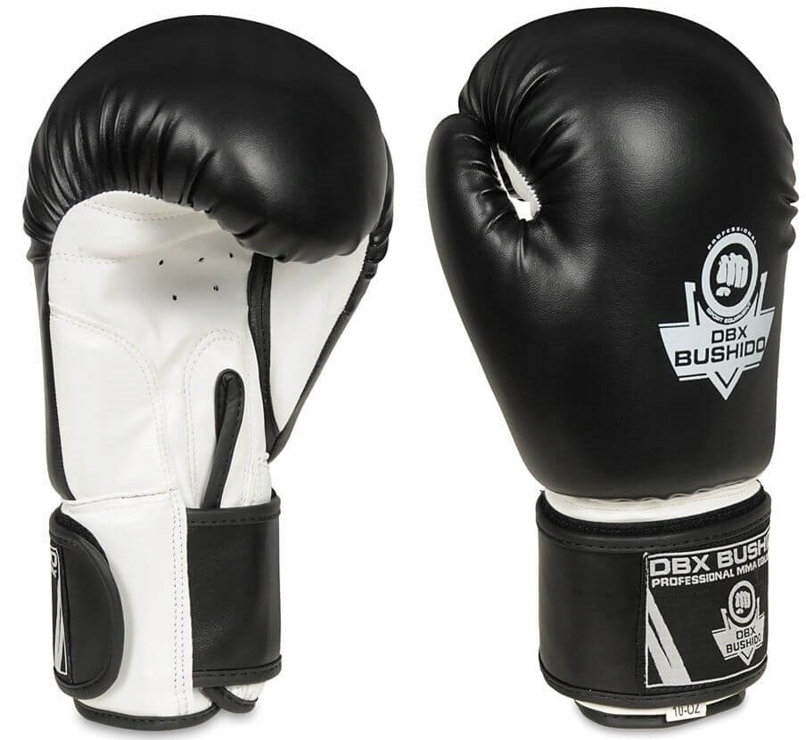 Dbx Bushido Rękawice Bokserskie Sparingowe Czarno-Białe Arb-407a 12OZ