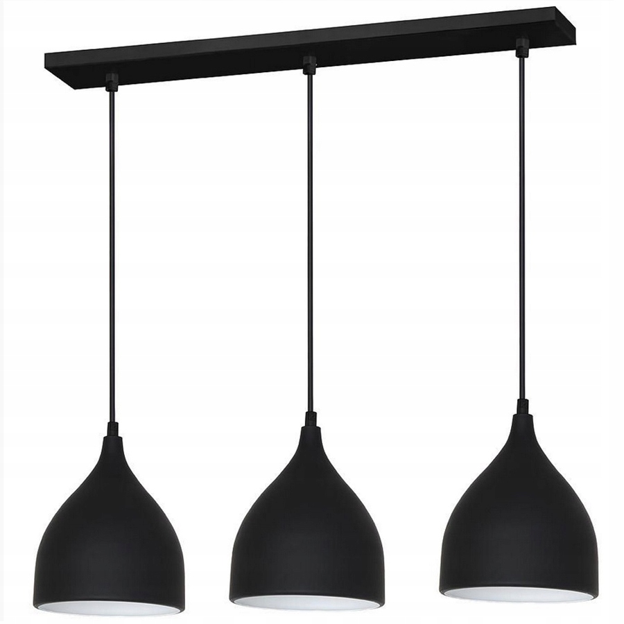 

Lampa sufitowa wisząca żyrandol Led 3x E27 czarna